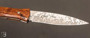  Couteau " L'Oegopsyde " fait main par Laraud Blade  - Bois de fer et 14C28 pshit wash