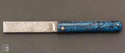 Couteau  "  L'Olonnois " de L'atelier du capitaine - Bouleau Madré et lame "Cristal Steel"