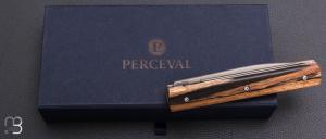   Couteau Perceval Le Français ébène blanc