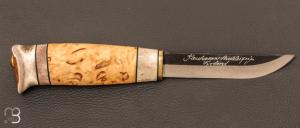 Couteau Puukko carbone-105 bouleau renne / KP26 / KP607