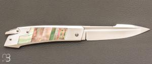    Couteau " R.B.L" custom de Guillaume Ducasse - Nacre noire