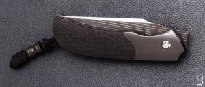   Couteau " Rocket " custom de Stéphane Sagric - Fibre de carbone et Zirconium