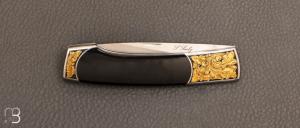 Couteau  " custom Self-Lock "  Swift Edwards black jade par Scott Sawby