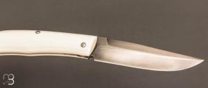    Couteau " Si-Vil "  custom lock-back par Raphaël Durand - Acier 90McV8 et G10 blanc