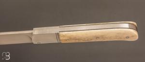    Couteau " Slipjoint " custom par Karim Valentin - Les couteaux D'Hure - Os de buffle N690Co