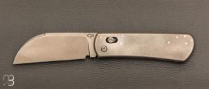   Couteau " Smart " par ric Parmentier - Titane sabl et lame en Niolox