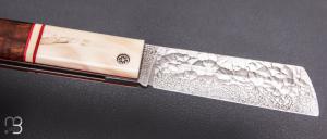   Couteau "Snard" par L'Olonnois - Bois de fer d'Arizona et ivoire de phacochère