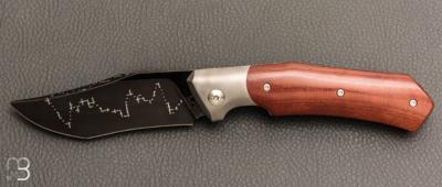    Couteau " Striker " de collection par Olivier Ouertal - Micarta et damas