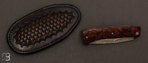   Couteau  "  Talar " custom par Anthony Brochier - Ironwood et lame damas
