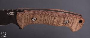    Couteau " The Ranch Harpoon Spanto 3V Stonewash Black DLC " par Rick Hinderer