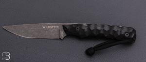   Couteau "Troll Toxifi� " fixe par Wildsteer - Pakkawood noir et lame en 14c28