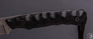   Couteau "Troll Toxifié " fixe par Wildsteer - Pakkawood noir et lame en 14c28