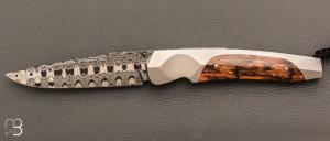    Couteau " Typhon " par Florian Keller - Manguier et damas mosaïque échelle