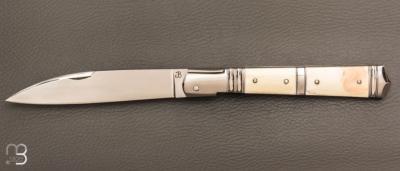    Couteau " Vendetta " custom de Jérôme Bellon - Ivoire de phacochère et RWL34