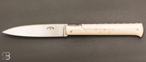 Couteau  " Yssingeaux " d'exception par Pascal et Isabelle Graveline - Mammouth clouté d'or et RWL34