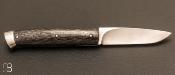 Couteau custom à pompe arrière de Nicolas Couderc - Fibre de carbone et RWL34