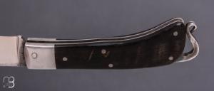    Couteau de poche à cran carré Pierre Henri Monnet - Corne de buffle et 90McV8