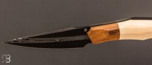   Couteau " custom " de Berthelemy Gabriel - La Forge Agab - Ivoire de mammouth et Damas