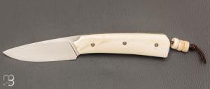  Custom knife by Christophe Arbogast - Warthog ivory and RWL34