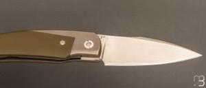   Couteau " custom " pliant de David Lespect - G10 / Titane et RWL34