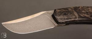  Couteau " custom " par Guy Poggetti - Loupe d'orme stabilisée et Elmax