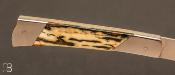 Couteau custom ivoire de mammouth de Julien Baillon