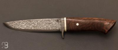 Hunting knife Walnut and Damascus by Jean Paul Sire