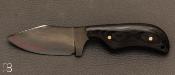 Couteau de cou Neck Bowie Black Micarta custom