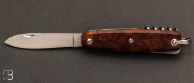 Couteau de poche Canif 4 pièces Loupe de Bois de fer par J. Mongin