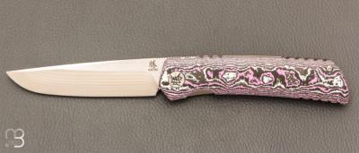 Couteau de poche Katsu - ZK03 - Fatcarbon® Rose et ZDP189