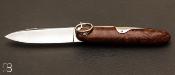 Couteau de poche Navette Loupe de bois de fer 12cm par Mongin