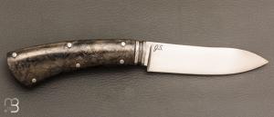    Couteau " Custom " fixe de Camille Sennegon - Fibre de carbone et lame en 80Crv2