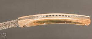   Couteau " le Thiers 11CM " par Cognet - Ivoire de mammouth et lame damas