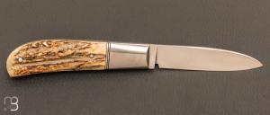   Couteau  "  slipjoint  " par Honoré Vilain - bois de Cerf sambar et RWL34