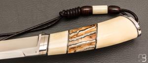    Couteau "  droit custom " par Aleksandr Kasinec - Morse et N690Co 