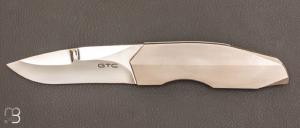   Couteau  "  Enigma " custom par Gustavo Thome Cecchini - GTC Custom Knives  - Titane et CPM-154