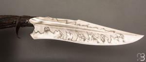  Couteau " Grand Bowie Sub hilt  " de Samuel Lurquin - Cerf sambar