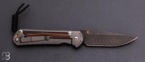    Couteau Sebenza 31 Large Ebène de macassar inlay et damas boomerang  de Chris Reeve - L31-1118