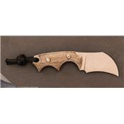 Stone-washed Mushroom BB DRAGO neck knife by Bastinelli