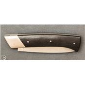 Rhôdanien knife ebony handle with bolster