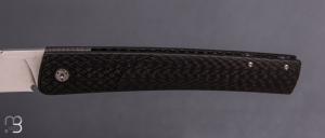   Couteau " Basic " fibre de carbone "pocket clip" de Jean Pierre Martin