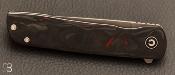 Couteau "BO" de Civivi - fibre de carbone noir/rouge - Collaboration avec Brad Zinker