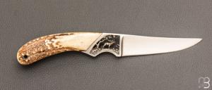  Couteau droit par Charles Roulin - Cerf