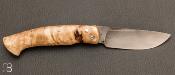 Couteau de poche Piémontais en fourche de peuplier par Mickael Moing