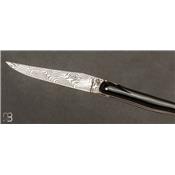 Couteau de collection Laguiole Damas et corne par Virgilio Munoz