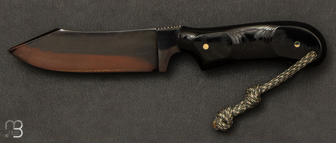 Couteau de cou BLB Bowie noir custom
