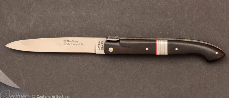Couteau de poche Ébène mitre centrale 12cm