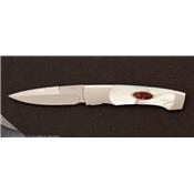 Mother of Pearl interframe Kittiwake folding knife by Scott Sawby