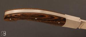 Couteau "  Baroudeur  " Bocote et lame RWL-34 par Jean-Paul Tisseyre