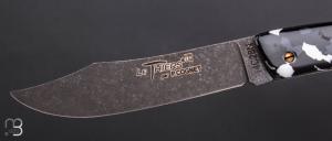   Couteau Le Thiers 13CM par Cognet -  Acétate Camo et 14c28N